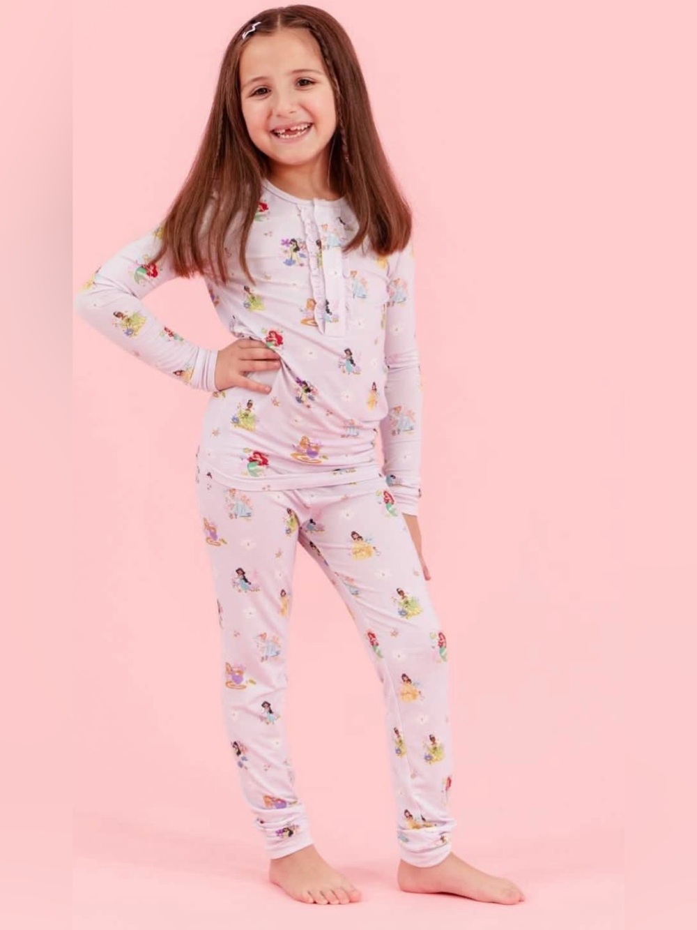 Disney x Magnetic Me Princess modal magnetic no drama pajama kids long sleeve 2t